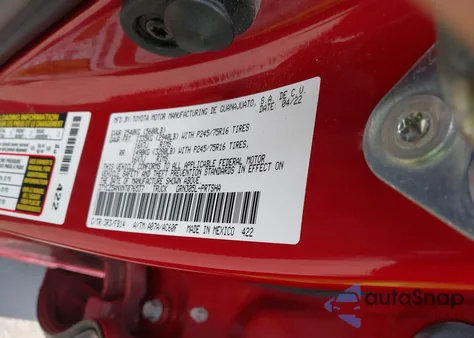 2022 Toyota Tacoma Sr V6 из США, поврежденный, VIN 3TYCZ5ANXNT076537